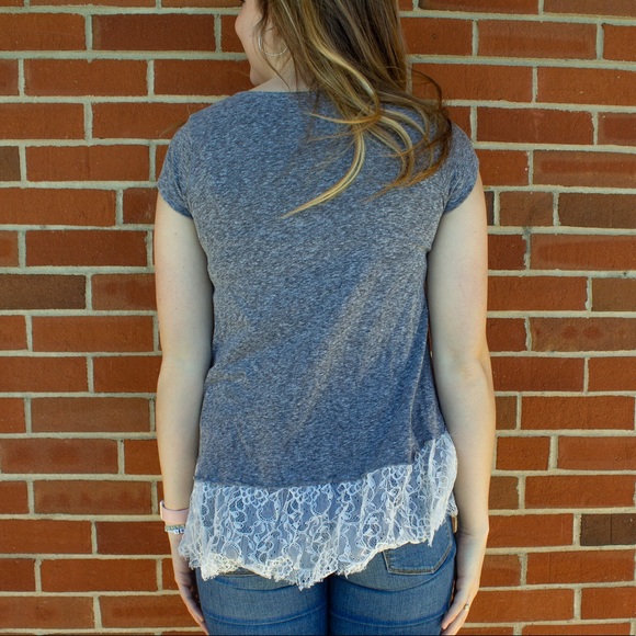 Lace Detail Tee Shirt - Picture 2 of 2